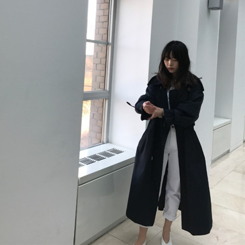 Άνοιξη-Φθινόπωρο Κυρίες Long Coat σε δύο χρώματα