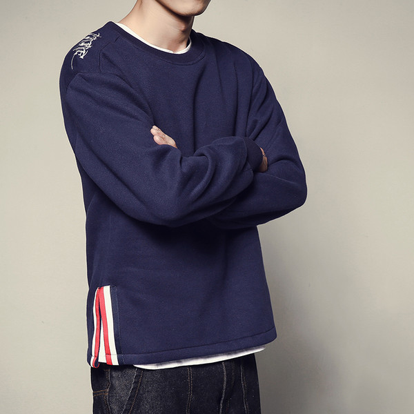 Καθημερινή σπορ πουκάμισο με κολάρο σε σχήμα O και μακριά μανίκια