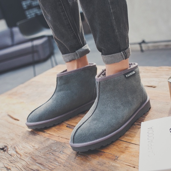 Зимни мъжки обувки с велурена повърхност и много топла вълнена подплата , 2 модела