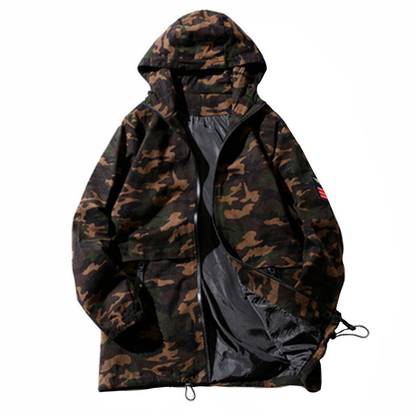 Μακρύ χειμωνιάτικο σακάκι κατάλληλο για αγόρια και κορίτσια με δημοφιλές σχέδιο και κουκούλα