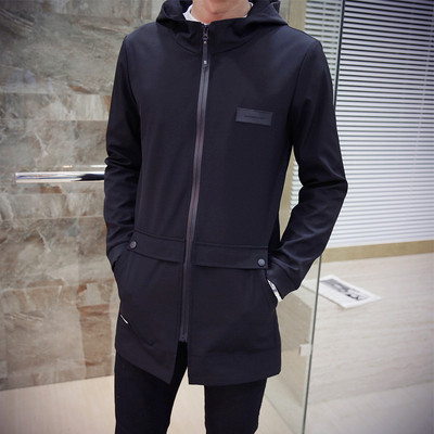 Αθλητικό κομψό μακρύ αρσενικό σακάκι σε δύο χρώματα