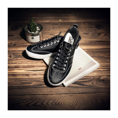 Περιστασιακά δερμάτινα υποδήματα ανδρικά με ψηλή σόλα από καουτσούκ, 2 χρώματα