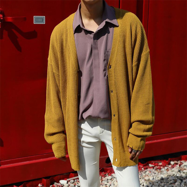 Ανδρικό πλεκτό γιλέκο ευρύ σχέδιο σε διάφορα χρώματα