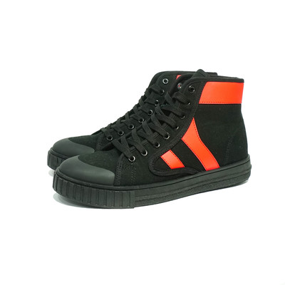 Περιστασιακά ανδρικά πάνινα παπούτσια με ύψος αστραγάλου, εγκάρσια ζεύγη και μαλακή σόλα από καουτσούκ