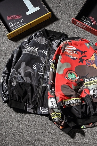 Καθημερινό μπουφάν ανδρών με κολάρο μπέιζμπολ, 2 μοντέλα