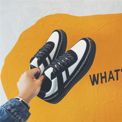 Αθλητικά πάνινα παπούτσια ανδρών με επίπεδη ελαστική σόλα και εγκάρσιες ζεύξεις, 3 χρώματα