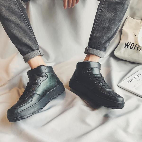 Αντρικά πάνινα παπούτσια ανδρών με γραβάτες και ραβδιά + Υψηλή πέλμα χωρίς χτυπήματα