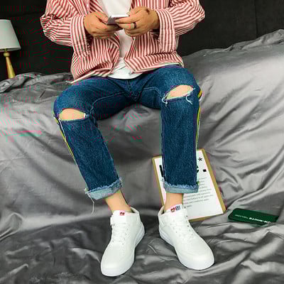 Casual ανδρικά πάνινα παπούτσια σε μαύρο και άσπρο