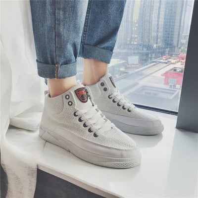 Τα casual ψηλά παπούτσια των ανδρών με γραβάτες και μαλακή σόλα από καουτσούκ, 3 μοντέλα