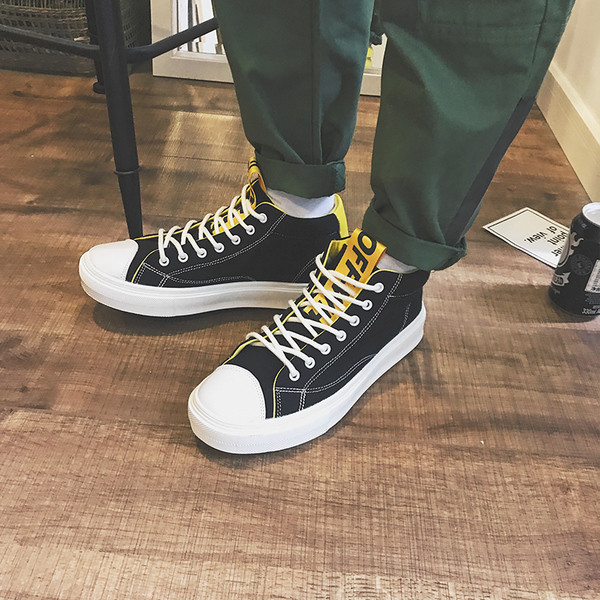 Ежедневни мъжки кецове с връзки в бял и черен цвят