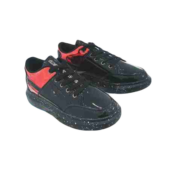 Ανδρικά πάνινα παπούτσια σε υψηλή σόλα από καουτσούκ με γυαλιστερό φινίρισμα, σε χρώματα που ρέουν