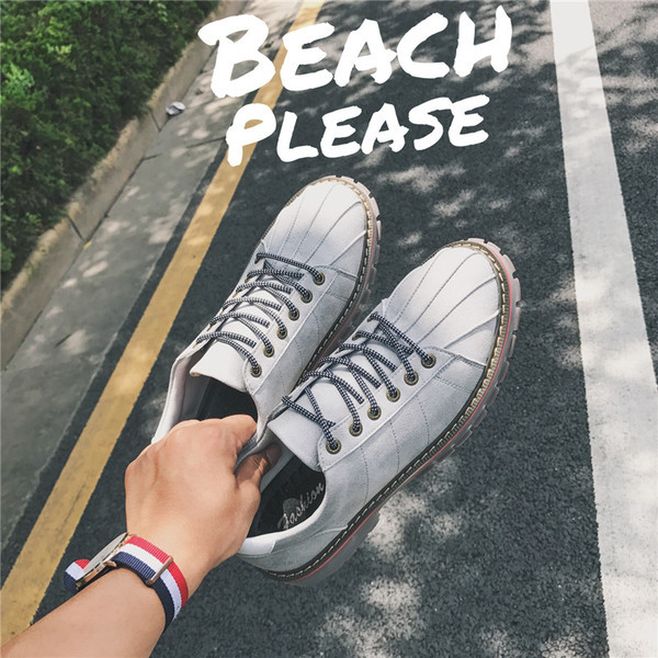 Ανδρικά παπούτσια σε στυλ ρετρό με χοντρά πέλματα, 3 χρώματα