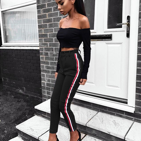 Καθημερινά αθλητικά κομψά παντελόνια με υψηλή ελαστική μέση, 4 μοντέλα