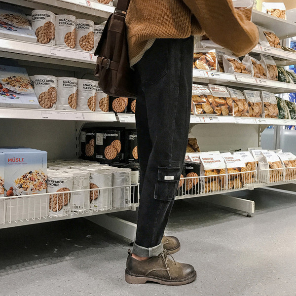 Κομψά καθημερινά τζιν σε στυλ ρετρό, 2 χρώματα