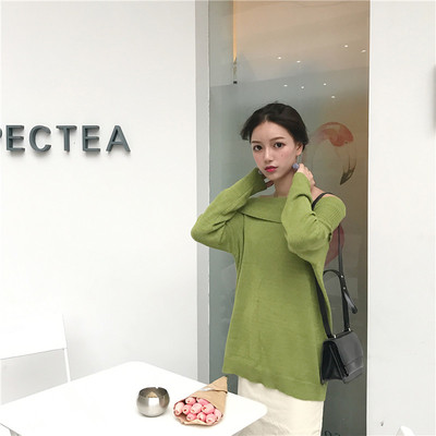 Καθημερινή πουλόβερ κυρίες με μισές ώμους σε τρία χρώματα