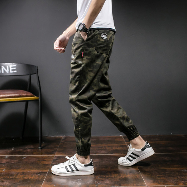 Αθλητικό καμουφλάζ αρσενικό και μαύρο παντελόνι