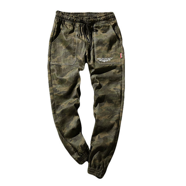 Αθλητικό καμουφλάζ αρσενικό και μαύρο παντελόνι