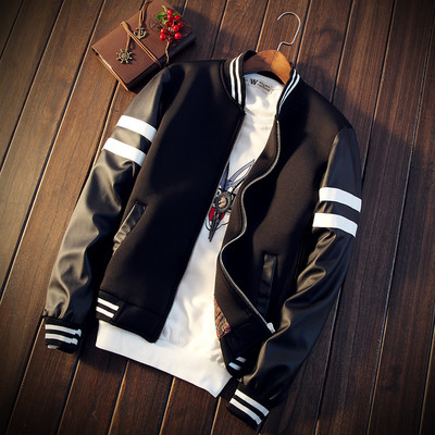 Ανδρικό σακάκι με μανίκια από οικολογικό δέρμα