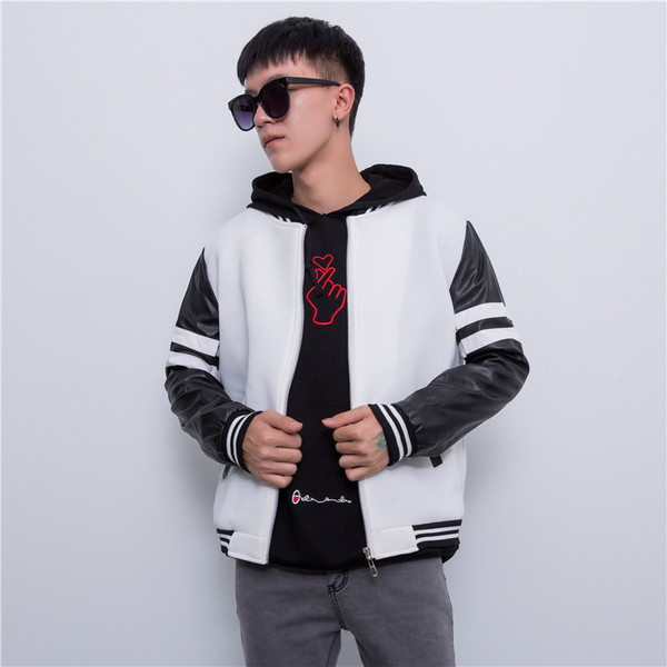 Ανδρικό σακάκι με μανίκια από οικολογικό δέρμα