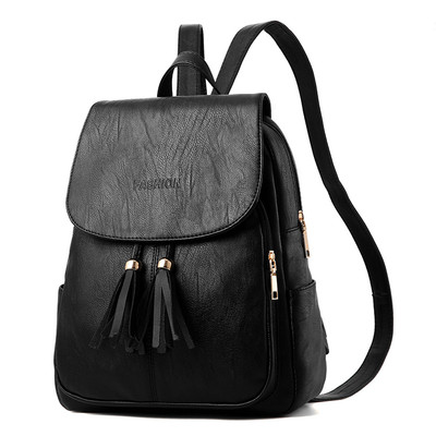 Καθημερινό σακίδιο με μαλακούς ιμάντες και κρεμασμένες φούντες