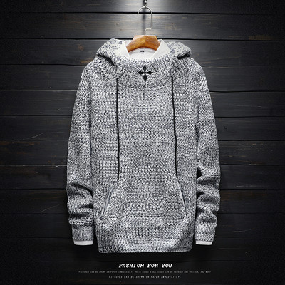 Καθημερινά πλεκτά για άντρες από ύφασμα και πλέξιμο σε δύο χρώματα