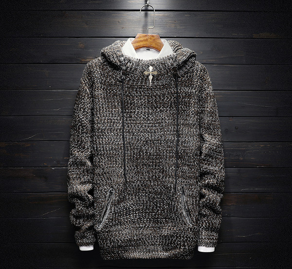 Καθημερινά πλεκτά για άντρες από ύφασμα και πλέξιμο σε δύο χρώματα