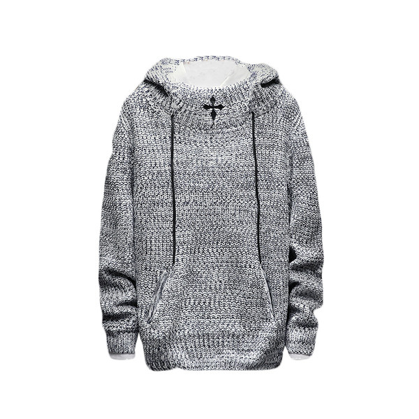 Καθημερινά πλεκτά για άντρες από ύφασμα και πλέξιμο σε δύο χρώματα