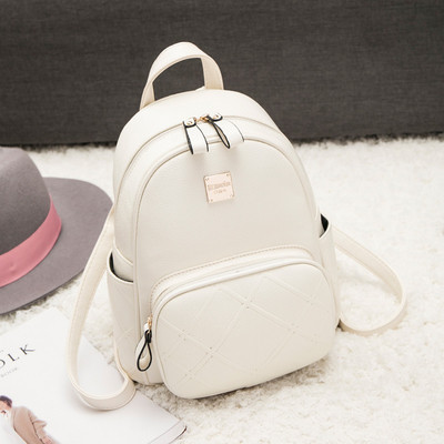 Μικρό δερμάτινο σακίδιο με φερμουάρ και μαλακούς ιμάντες, οικολογικό δέρμα