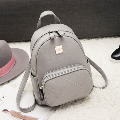 Μικρό δερμάτινο σακίδιο με φερμουάρ και μαλακούς ιμάντες, οικολογικό δέρμα