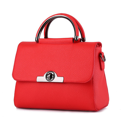 Απλή τσάντα κυρίας με λαβές μεταφοράς