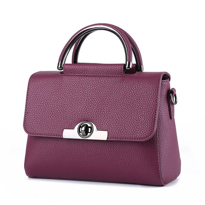 Απλή τσάντα κυρίας με λαβές μεταφοράς