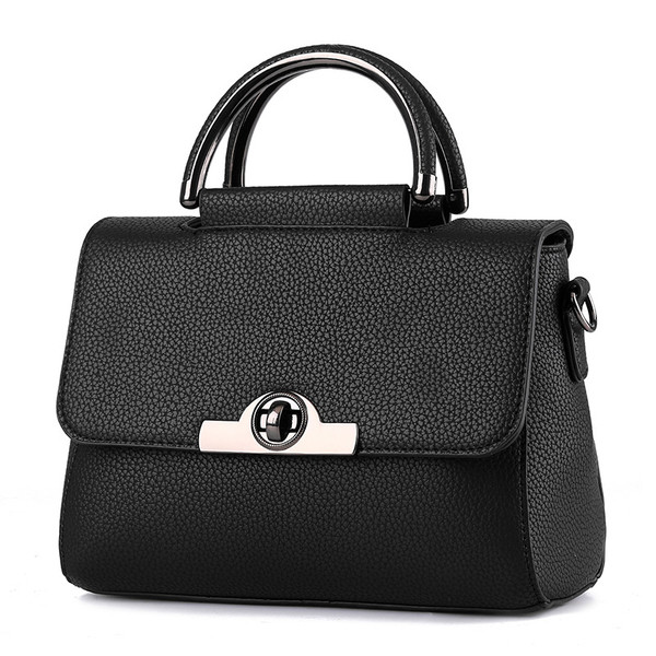 Απλή τσάντα κυρίας με λαβές μεταφοράς