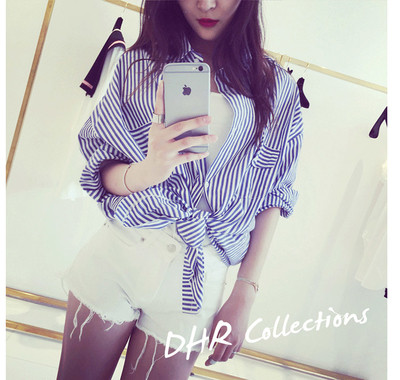 Μοναδικό γυναικείο πουκάμισο σε κόκκινο και μπλε χρώμα