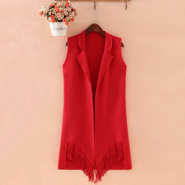 Κομψή γυναικεία μπούστο άνοιξη-άνοιξη με κρόσσια μπροστά σε δύο χρώματα