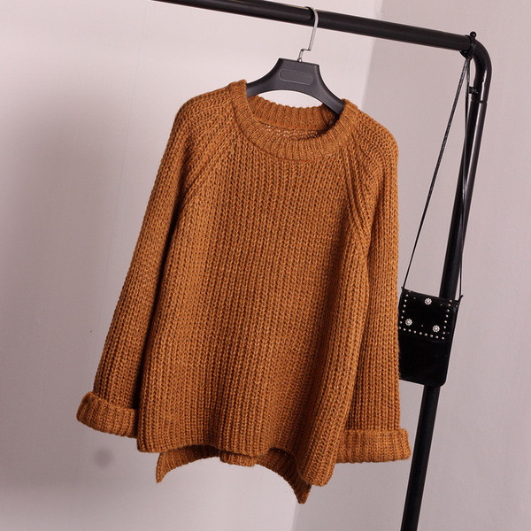 Ежедневен плетен пуловер в четири цвята