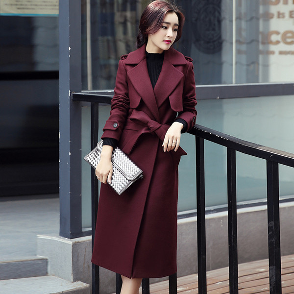 Πολύ κομψό μακρύ παλτό κυρίες σε διάφορα χρώματα