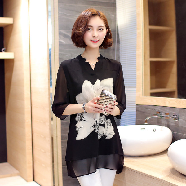 Πολύ απαλό γυναικείο πουκάμισο σε μαύρο χρώμα