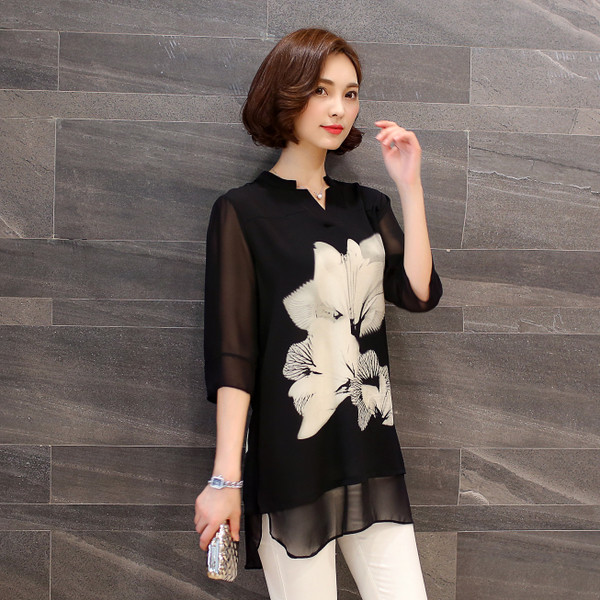 Πολύ απαλό γυναικείο πουκάμισο σε μαύρο χρώμα