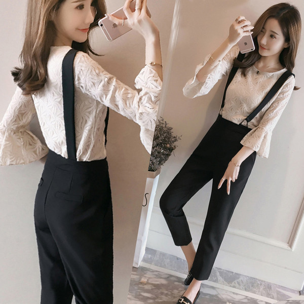 Κομψά γυναικεία παντελόνια με υψηλή μέση και τιράντες