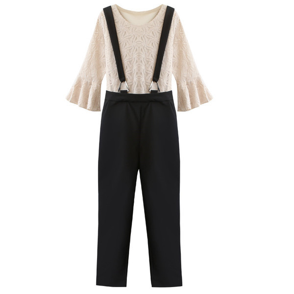 Κομψά γυναικεία παντελόνια με υψηλή μέση και τιράντες