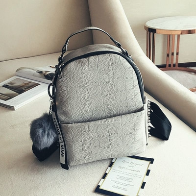 Γυναικείο σακίδιο με τσέπες σε τρεις τσέπες σε τσέπες