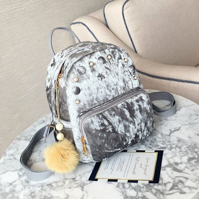 Πλούσιο μίνι φανέλα με μαργαριτάρια και ρουφηξιά σε μαύρο, γκρι, ροζ και πράσινο χρώμα