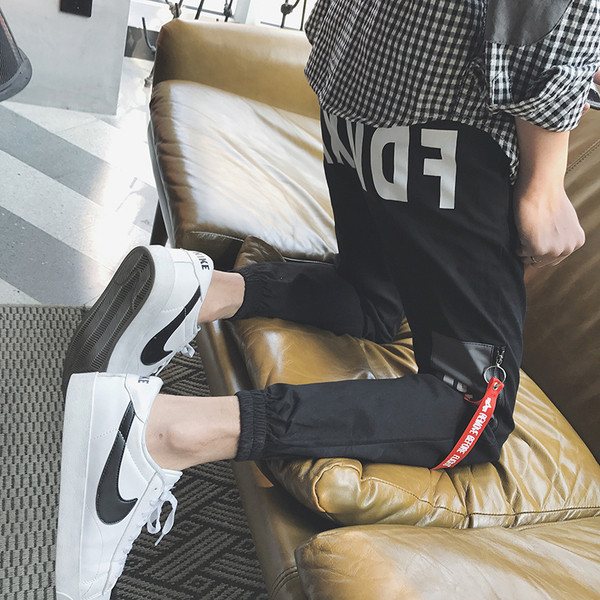 Casual casual παντελόνια ανδρών με επιγραφή στο πίσω μέρος