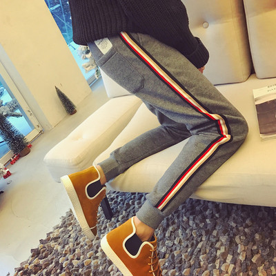 Αθλητικά παντελόνια νέων ανδρών σε μαύρο και γκρι