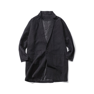 Ανοιχτό πτώση λεπτό αρσενικό σακάκι με κουμπί και τσέπες σε δύο χρώματα