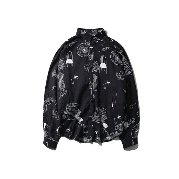 Κομψό ανδρικό πουκάμισο με φαρδιά σχέδια