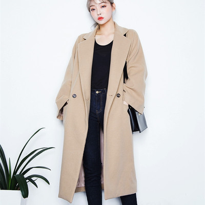 Κομψό μάλλινο μακρύ παλτό σε δύο χρώματα