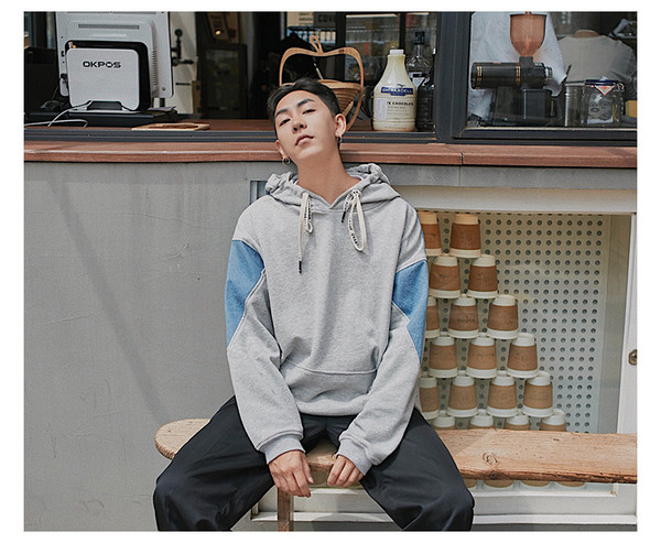 Καθημερινή αθλητική βαμβακερή μπλούζα αθλητικών ατόμων με απομίμηση εφέ denim