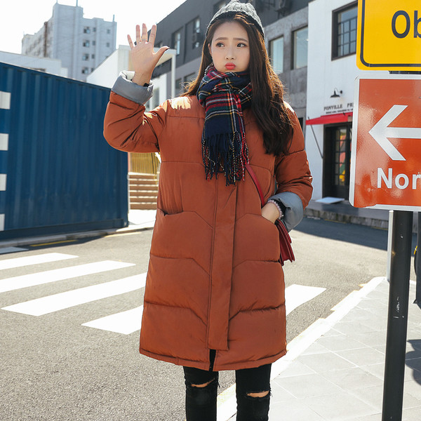 Стилно дълго зимно дамско яке в няколко цвята