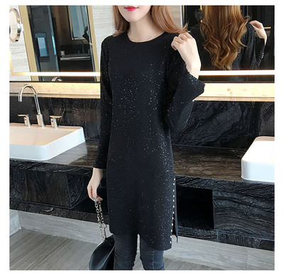 Γυαλιστερή κυρίες φόρεμα σε ευθεία μοντέλο σε μεγάλο μέγεθος